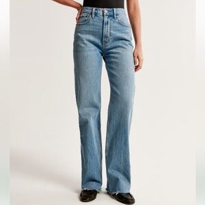 Abercrombie & Fitch Women's High Rise Jeans - Light Blue